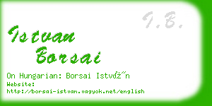 istvan borsai business card